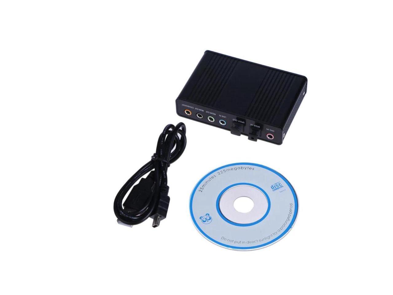 Newst External Sound Card USB 6 Channel 5.1 External Audio Music Sound