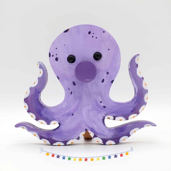 Newsukie, Creative Animal Glasses Holder, Owl Glasses Holder, Creative Animal Eyeglass Holder Stand, Cute Eyeglasses Stand for Desk, Handmade Eye Glass Holder for Table Home Office(Octopus)
