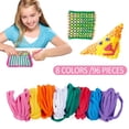thumbnail image 1 of Newtall 96pcs Loom Potholder Loops Weaving Craft Loops with Multiple Colors for DIY Crafts Kids Adult, 1 of 10