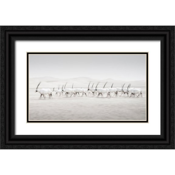 Newton, Dan 24x15 Black Ornate Wood Framed with Double Matting Museum Art Print Titled - Movement