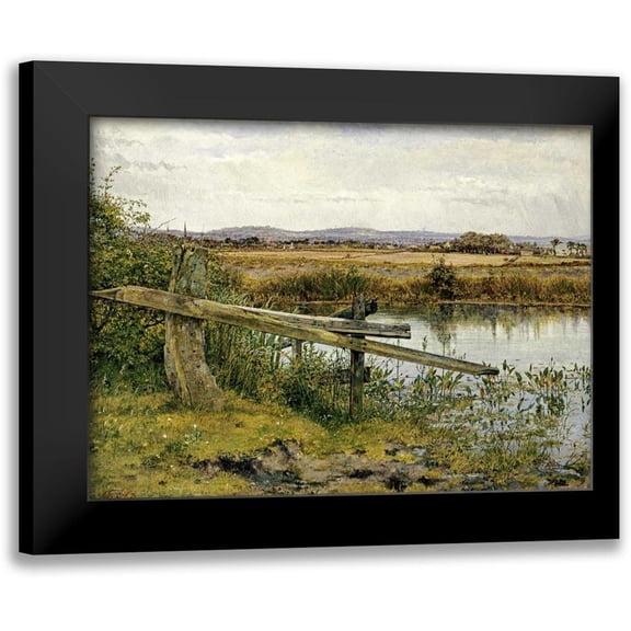 Newton, John Edward 14x11 Black Modern Framed Museum Art Print Titled - The Riverside