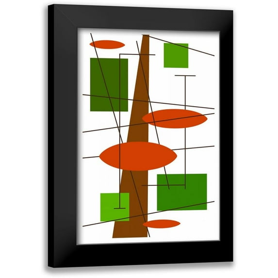 Newton, Tonya 11x14 Black Modern Framed Museum Art Print Titled - Rauth in Green