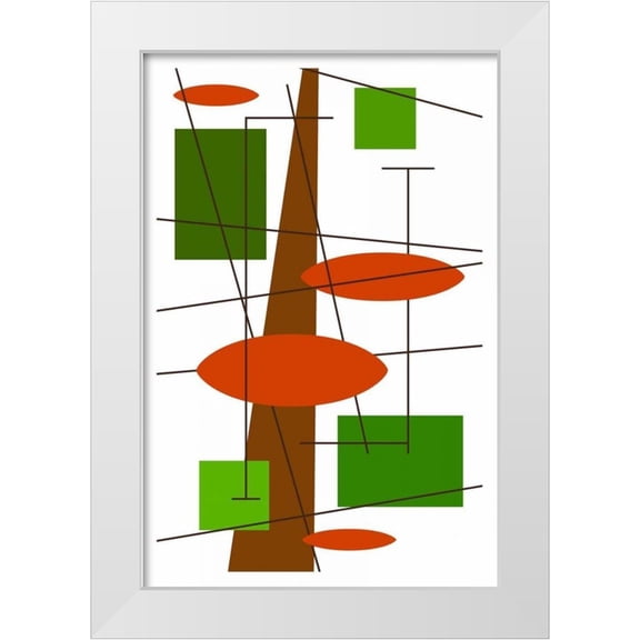 Newton, Tonya 11x14 White Modern Wood Framed Museum Art Print Titled - Rauth in Green