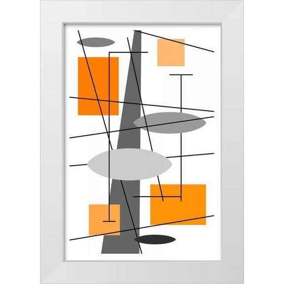 Newton, Tonya 11x14 White Modern Wood Framed Museum Art Print Titled - Rauth in Orange