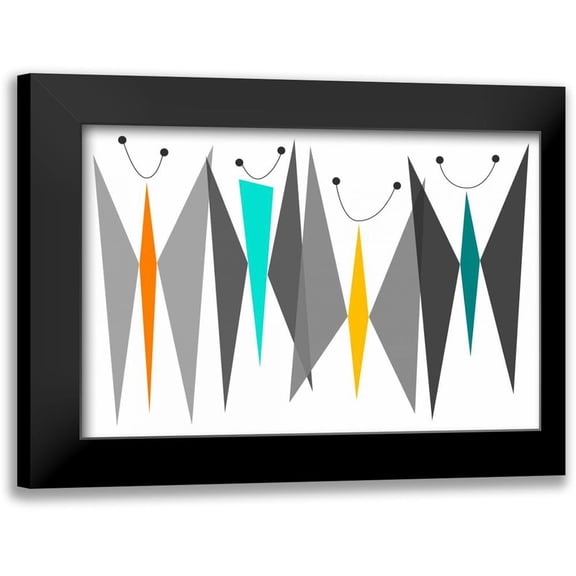 Newton, Tonya 14x11 Black Modern Framed Museum Art Print Titled - Butterflies - Grays