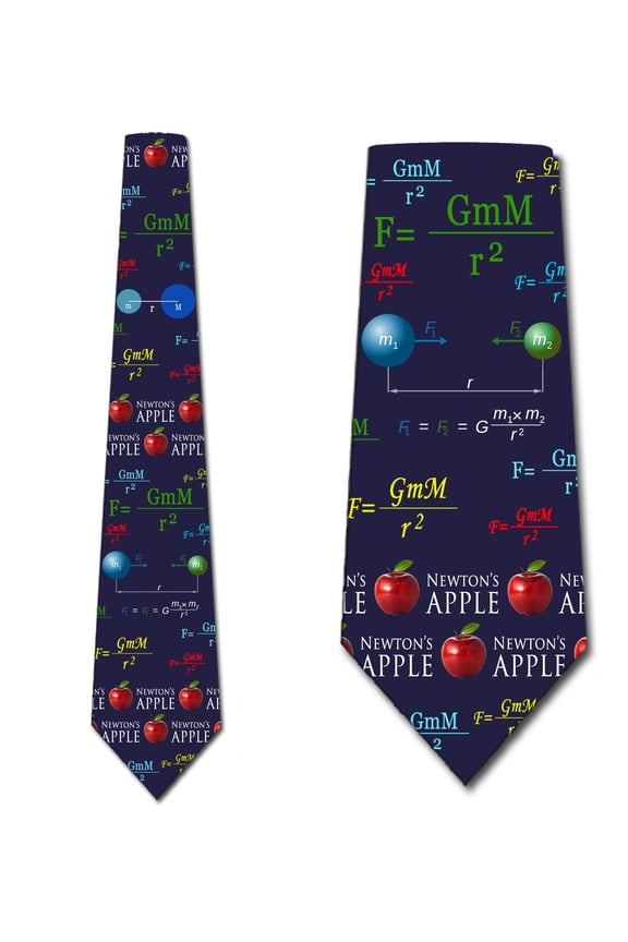 Newton's Apple - Navy Necktie Mens Tie by Three Rooker