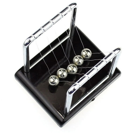 Newton's Cradle Steel Balance Balls, Physics Science Desk Accessory for Stress Relief, Kinetic Energy Motion Pendulum, Science Decor, Kinetic Art.