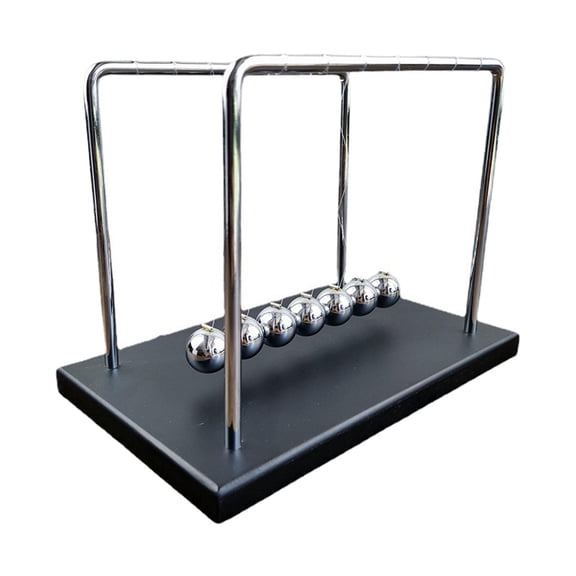 Newtons Cradle Balance Balls DIY Collision Ball Accessories with Stand Desk Toys Science Physics Teaching 7 Pendulum Balls for Student