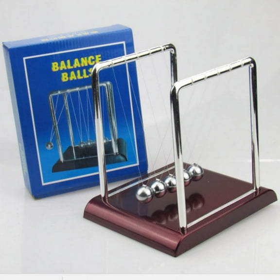 Newtons Cradle Balance Balls, Swinging Balls with Base, Fun Science Physics Learning Accessories, Calm Down Fidgets Kit, Desk Toys for Stress Relief, Office Home Decoration