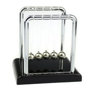 Newtons Cradle Pendulum Fun Science Physics Toys Black Large Newtons Cradle Pendulum Balance Balls 5 Beads Perpetual Motion Desk Toy Wooden Base Balance Balls for Office and Desk Decorations