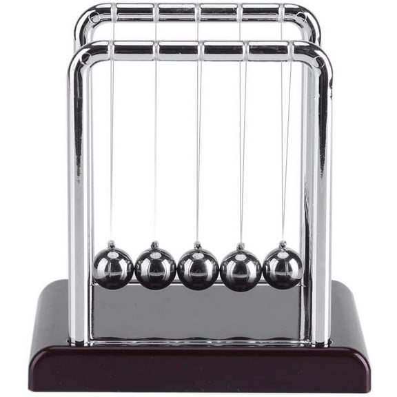 Newtons Cradle Pendulum, Perpetual Motion Desk Toy, Swinging Kinetic Balls for Office Decor