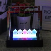 Newtons Pendulum, Newtons Balance Swing Ball, LED Light Up Newtons Pendulum Balls, Glowing Science Desk Office and Home Science Education Decoration
