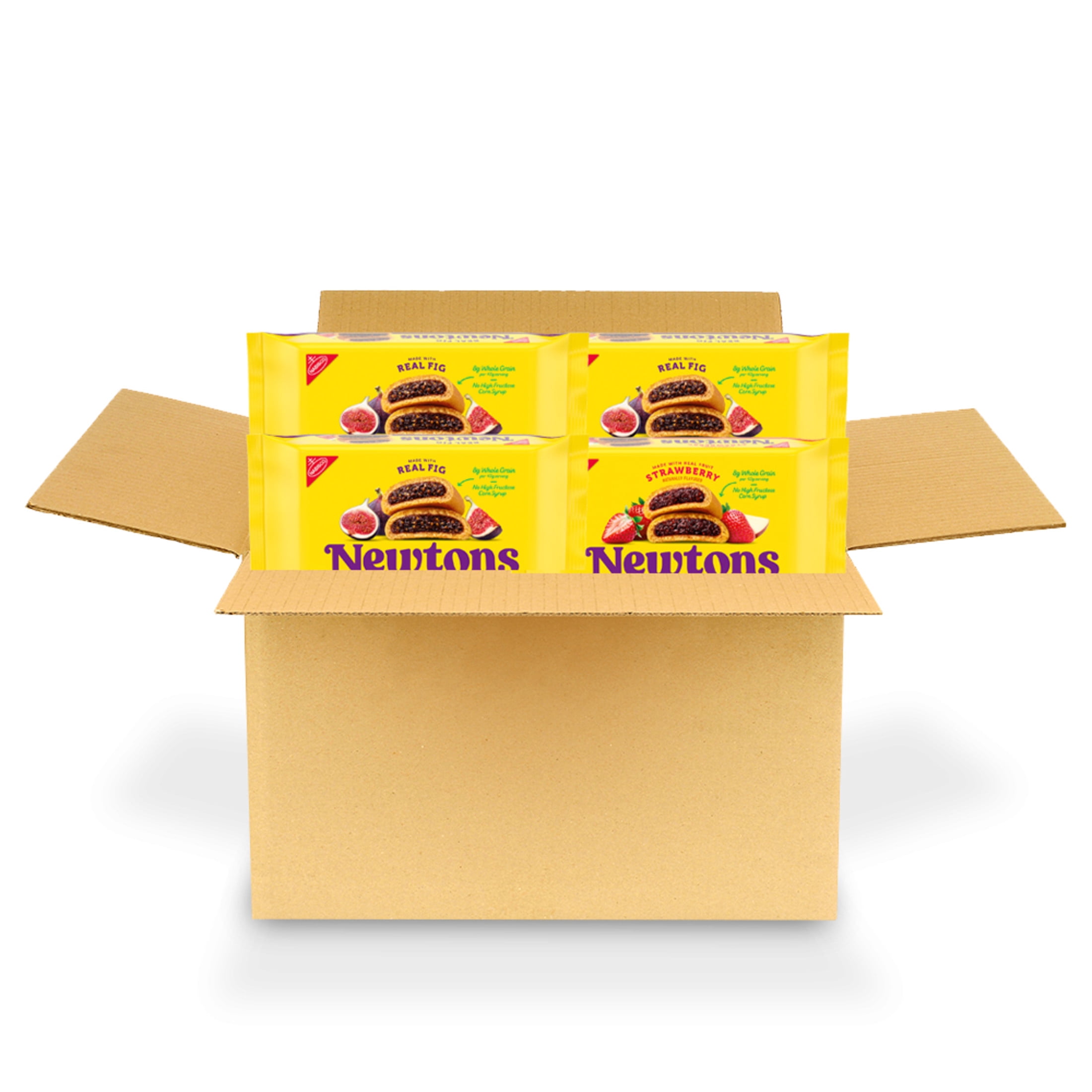 NEWTONS Soft & Fruit Chewy Cookies Variety Pack, (Fig Bars, Strawberry Bars), 4 Packs