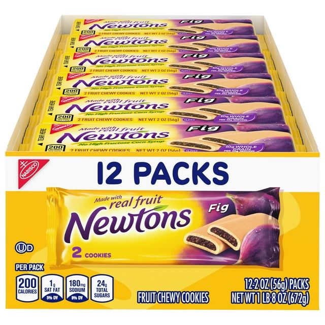 Newtons Soft & Fruit Chewy Fig Cookies, 12 Snack Packs