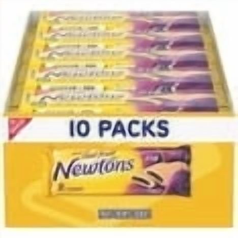 Newtons Fig Bars, Soft Fruit Chewy Cookies, 10 Snack Packs (2 Cookies Per Pack) Pack of 4