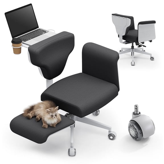 NEWTRAL FF-DG Ergonomic Chair, Freedom-X Multi-Posture Chair with 8-Level Adjustable Armrests, Dark Grey