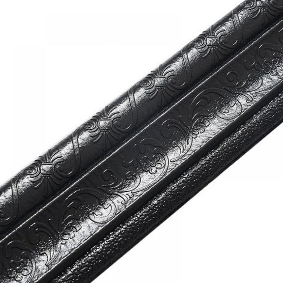 Newway 3D Foam Emboss Sticker Home for Wall Door Window Decoration DIY Wall Sticker Strip Removable Waterproof Self-Adhesive Wallpaper,Black