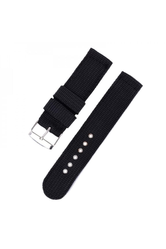 Army Watch Band -Canvas Quick Release Watch Band Straps - Choose Color & Width - (Black, Brown,Green,Blue&18/20/22/24)