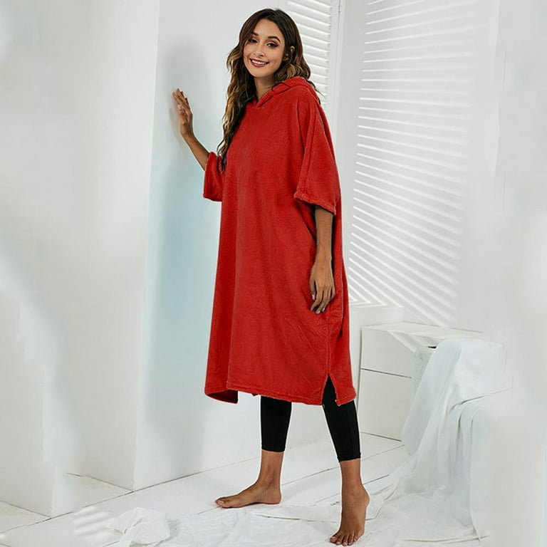 Hooded Surf Poncho for Women