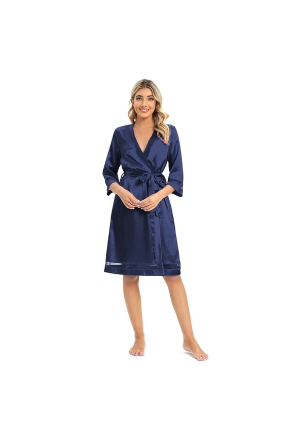 Ladies Nightgown Women's Solid Color Homewear Women's Solid Soft Solid Color Shiny Women's Pajamas