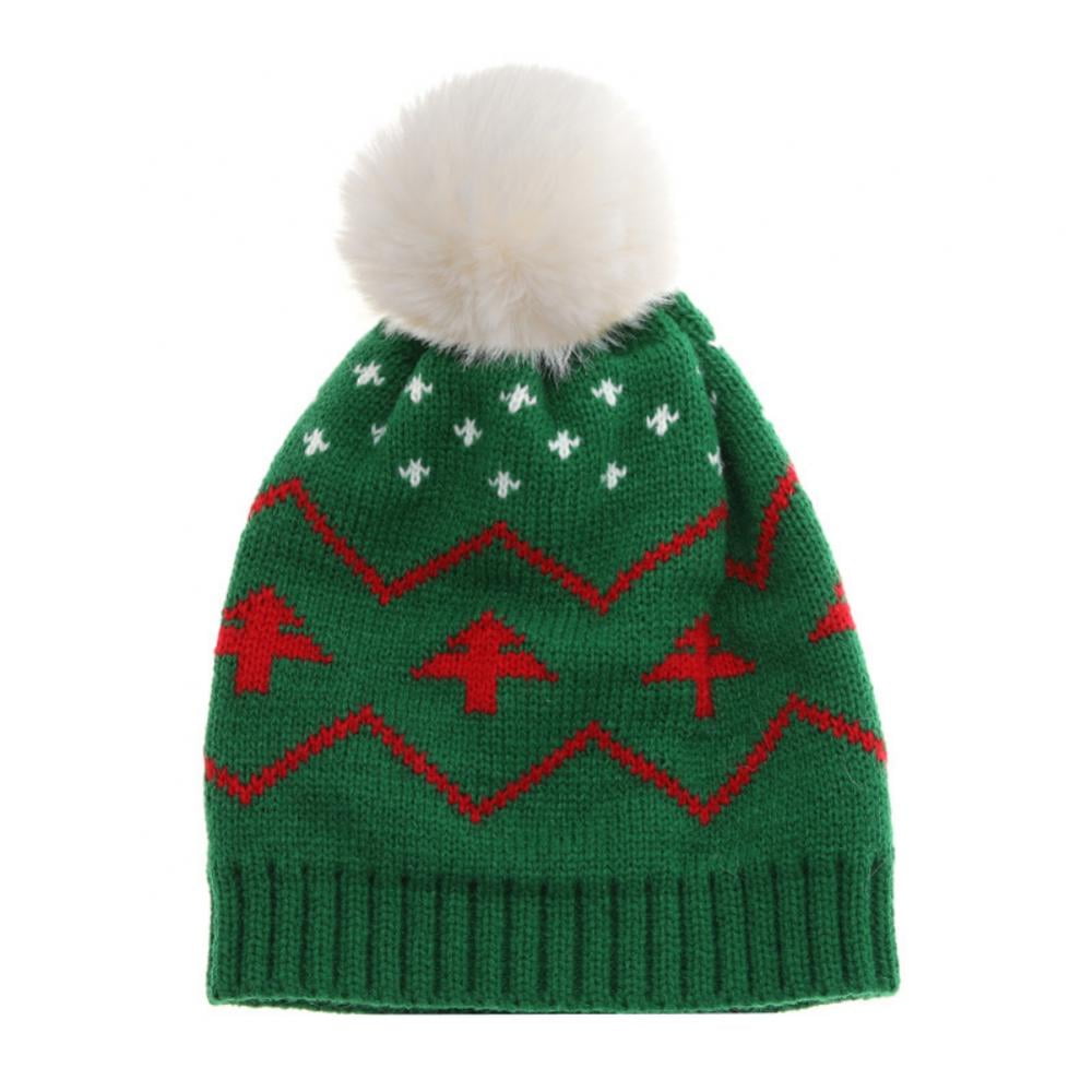 Newway Unisex Christmas Hat Winter Knitted Crochet Beanie Boy Girls ...