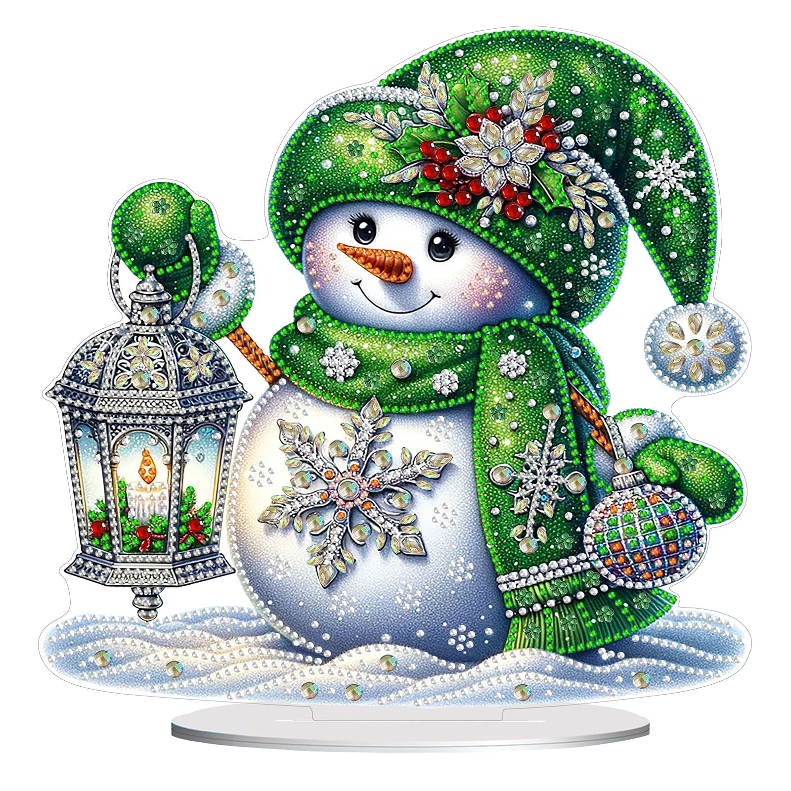 Newwer DIY Diamond Ornaments Art Painting Christmas Snowman Creative