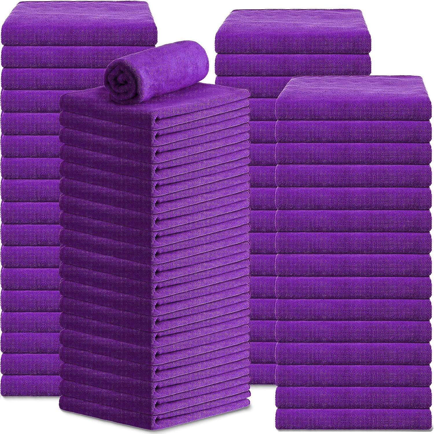 Newwiee 72 Pack Bleach Proof Towels Bulk for Salon Hair Microfiber