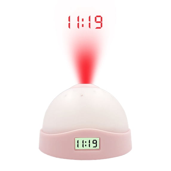 Newxiaaa 2024 New Digital Clock With Date And Week, Alarm Clocks for Bedrooms With Battery Large Screen Display Digital Clock Small Bedside Clock, for Christmas Gifts (Pink)