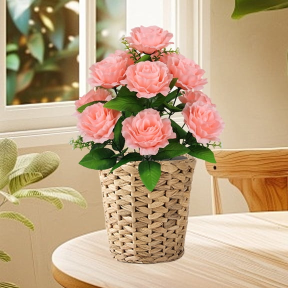 Newxiaaa Artificial Flowers, Faux Hydrangea Flower, Artificial Silk Flowers, Artificial Peony Silk Flower, Artificial Chrysanthemums Flowers for Wedding Mother's Day Easter Valentine’s Day (Pink)