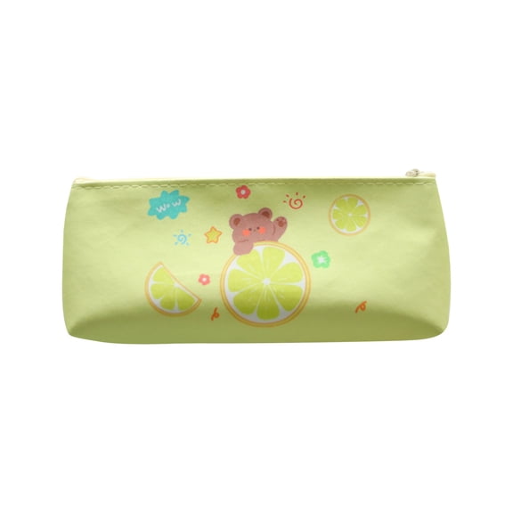 Newxiaaa Hard Pencil Cases With Snap-Tight Lid Clear Make Up Bag Portable Zipper Pouch Pencil Pouch, Portable Nylon Pencil Pouch Women Men Adult (Yellow)