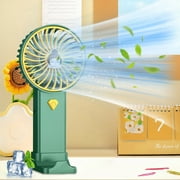 Newxiaaa Mini Portable Baby Stroller Fan RechargeableUsb Rechargeable Foldable Fan 4 Speeds Oscillating Cold Fans Cold Air Neck Fan Clearance for Summer ()