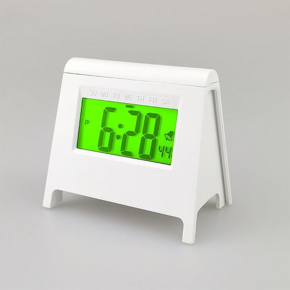 Newxiaaa Projection Digital Alarm Clock, Auto Set Digital Clock With Date And Day Large Display Table Desk Clock Wall Clock Modern, for Toddlers And Kids (White)