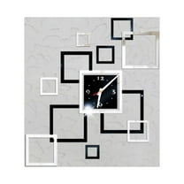 Newxiaaa Telling Time Teaching Clock, Digital Clock With Color Nightlight Adjustable Silent Modern Wall Clock Small Desk Clocks Battery Operated, for Bedrooms Decoration (Black)