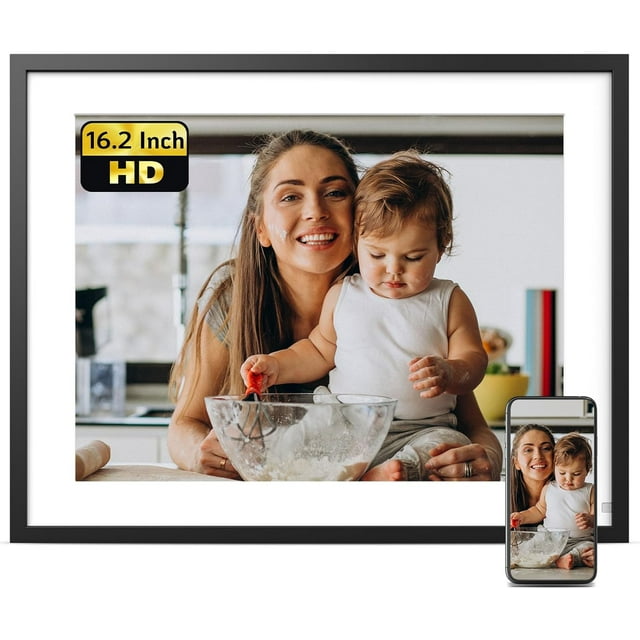 NexFoto 16.2 Inch 32GB HD Smart Digital Photo Frame with Remote Control