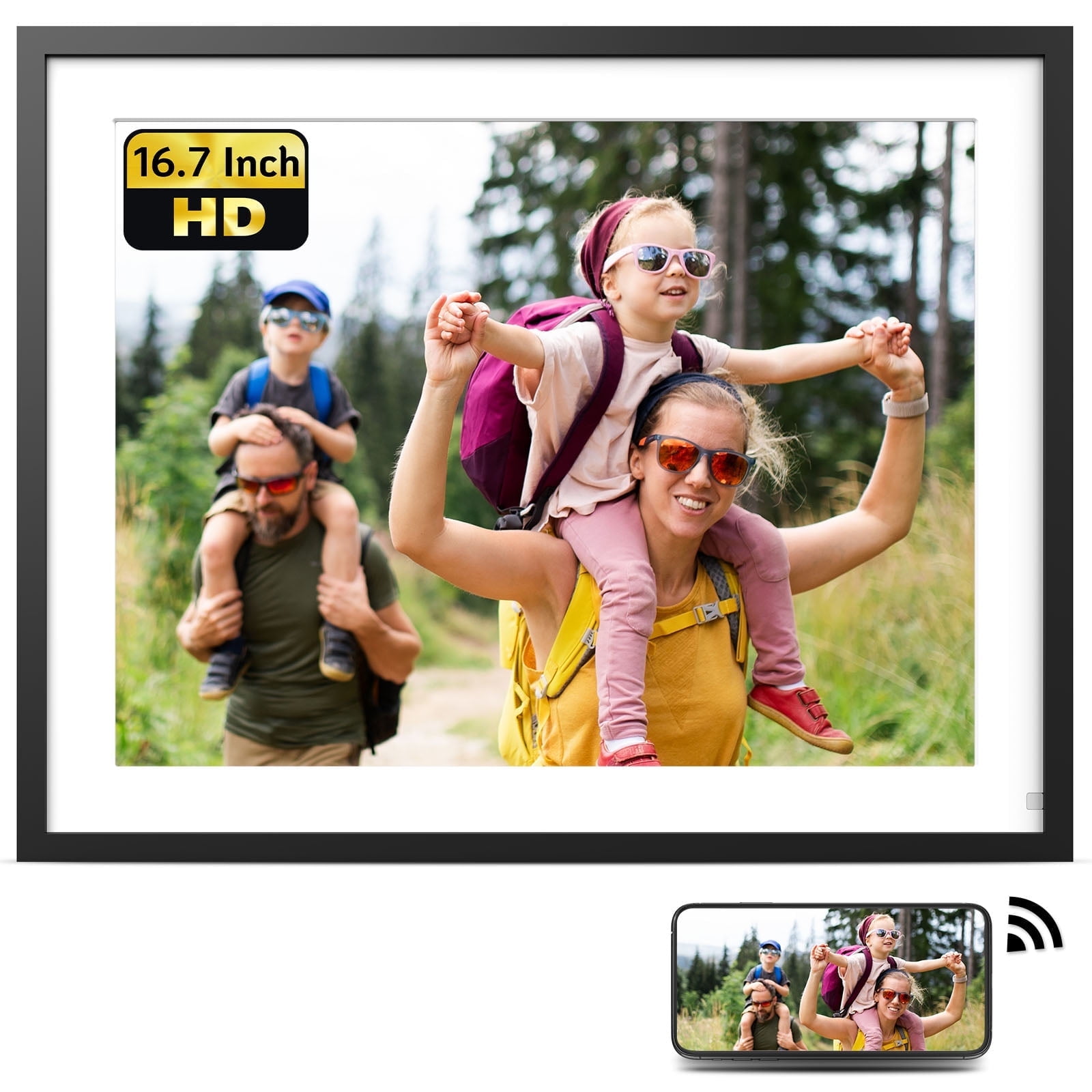 NexFoto Large 16 inch Digital Picture Frame 32GB, Wi-Fi Digital Photo store Frame