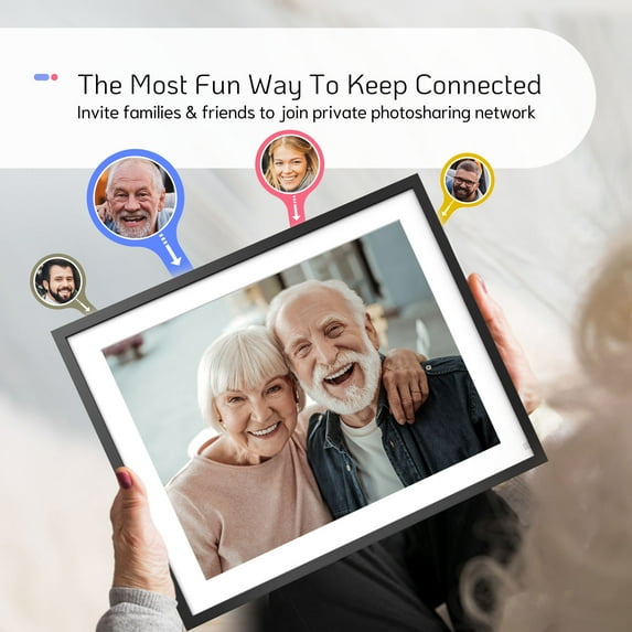 NexFoto 16.7 Inch Extra Large Digital Picture Frame Dual Wifi 32GB Digital Photo Frame HD IPS Touch Screen, Remote Control, Auto-Rotate, Easy to Share Photos via App & Email, Gift for Grandparents
