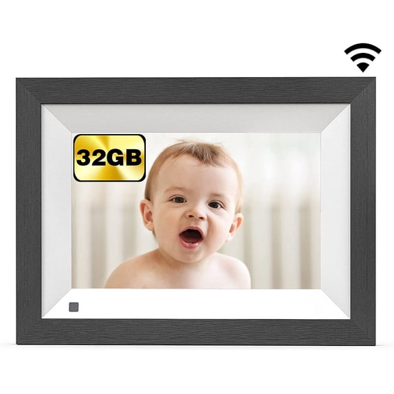 NexFoto 32GB WiFi Digital Photo Frame, 1280x800 IPS Digital Picture Frame, Easy to Share Photos Video via App and Email Anywhere, Auto-Rotate, Wall-Mountable