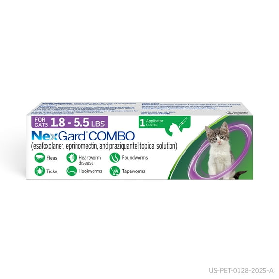 NexGard Combo Topical Solution for Cats,1.8-5.5 lbs