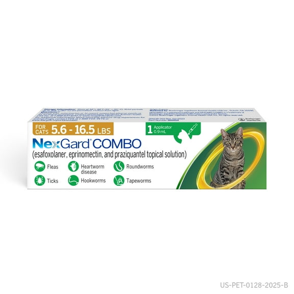 NexGard Combo Topical Solution for Cats, 5.6-16.5 lbs