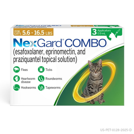 NexGard Combo Topical Solution for Cats, 5.6-16.5 lbs