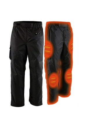 Winter Heated Warm Pants Men Usb Heating Elastic Trousers Intelligent Heated  Thermal Underwear Outdoor Camping Hiking Ski #T2G Color: BK, Size: M