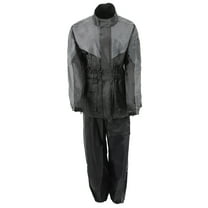 NexGen Ladies XS5001 Black and Grey Water Proof Rain Suit with Reflective Piping X-Small