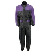 NexGen Ladies XS5031 Purple and Black Water Proof Rain Suit with Cinch Sides X-Small