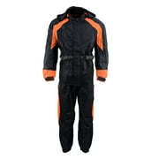 NexGen Men's SH2052 Black and Orange Hooded Water Proof Armored Rain Suit X-Small