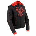 thumbnail image 1 of NexGen SH1939 Women's 'Reflective Tribal' Red and Black 3/4 Textile Vented Jacket Large, 1 of 10
