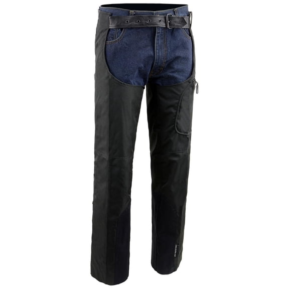 NexGen SH2258 Men's Black Textile Riding Chaps with Heat Protection 3X-Small