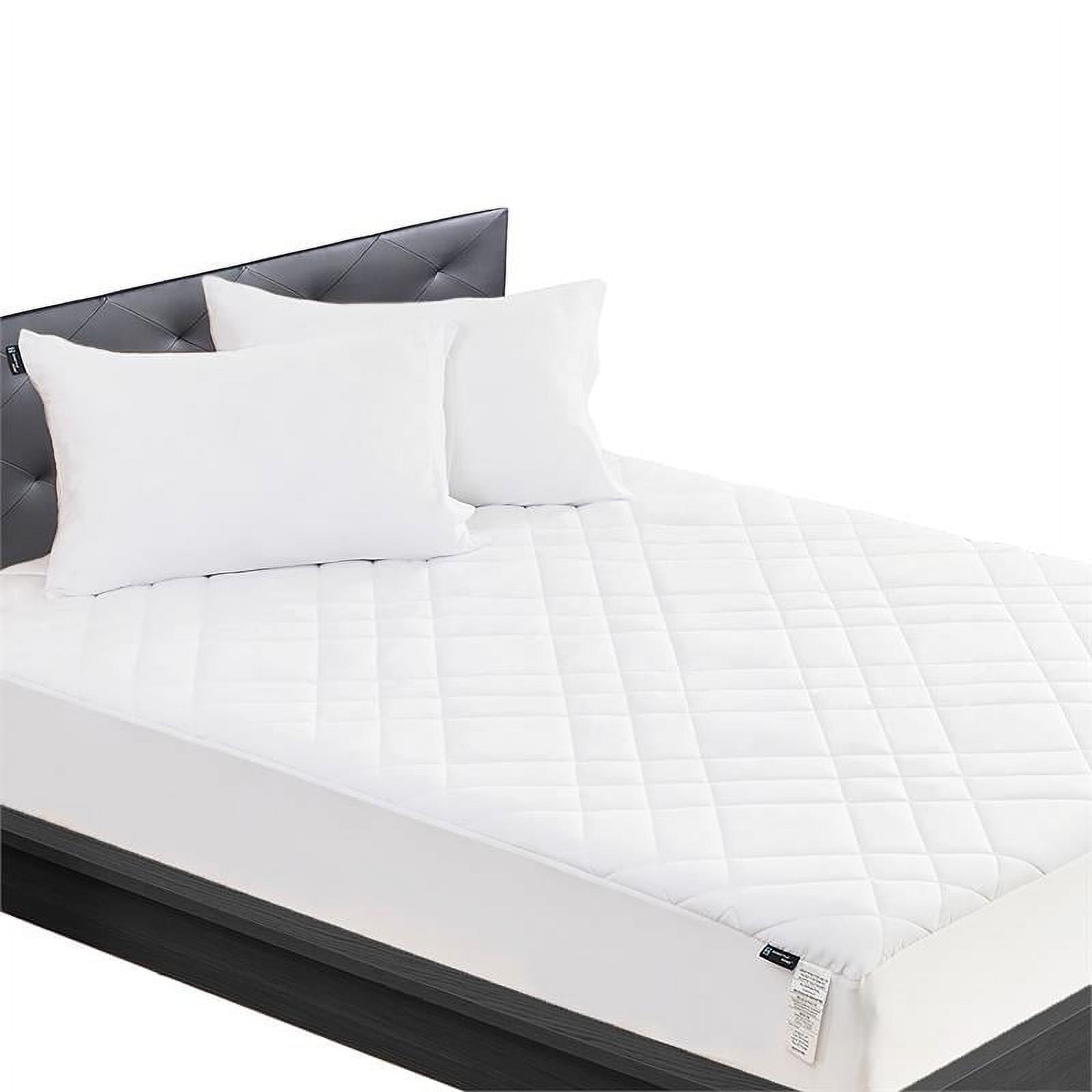 NexHome Microfiber Quilted Fitted Mattress Pad, Twin