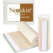 NexSkin Cotton Elastic Bandage Wrap 6" Wide, 2 Pack | Hook & Loop Fasteners at Both Ends | Ace your Recovery for Sports | Latex Free Hypoallergenic Compression Roll for Sprains & Injuries
