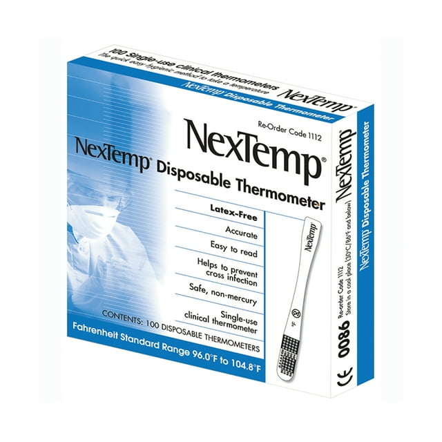 NexTemp Thermometer, SingleUse Strips, Oral, Axillary and Rectal