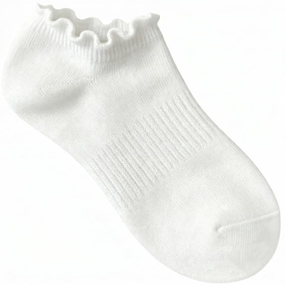 NexTone 6 Pairs No Show Socks for Women Ruffle Socks Low Cut Socks Cute Ankle Frilly Short Cotton Socks